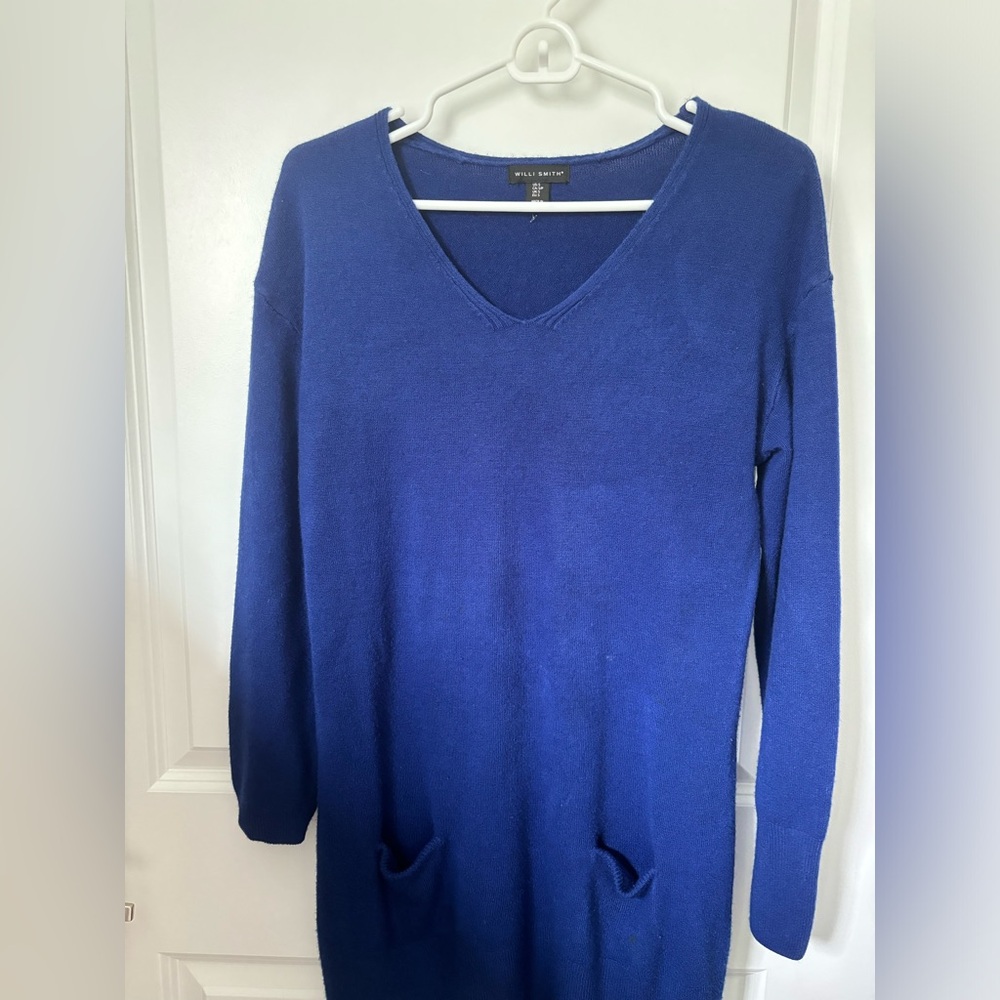 Willi Smith Royal Blue Sweater Dress